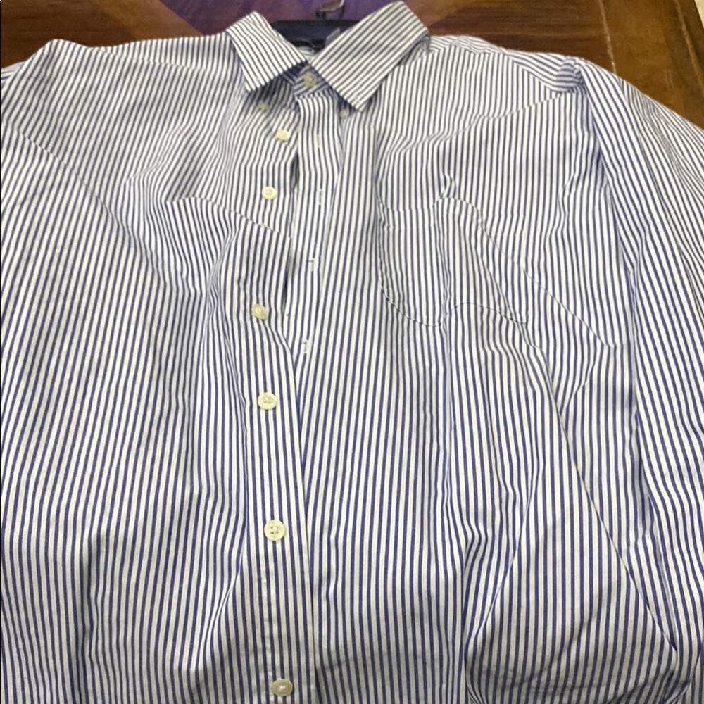 Geoffrey Beene Blue Striped Shirt